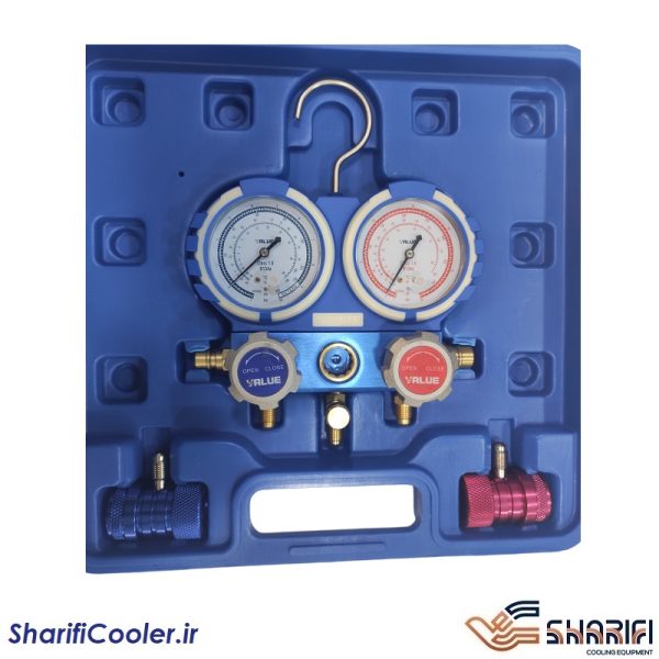 گیج دوقلو تزریق گاز 134 ولئو Valeo VMG-2-R134a-B