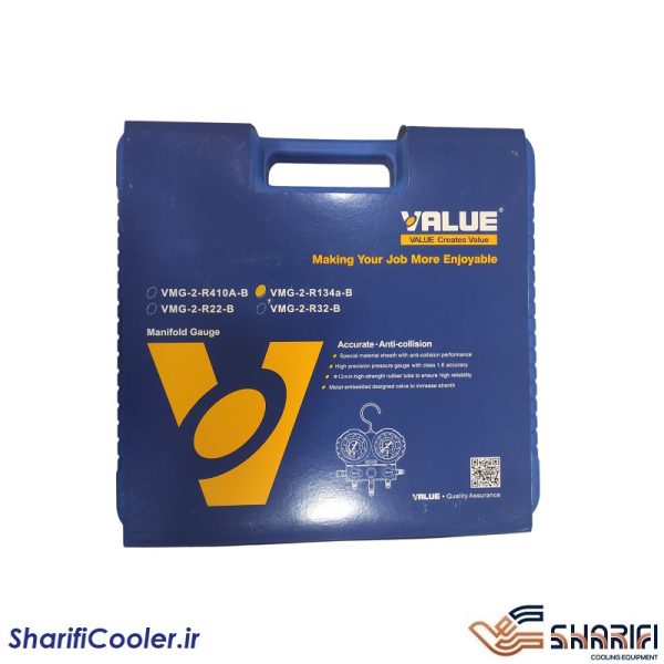 گیج دوقلو تزریق گاز 134 ولئو Valeo VMG-2-R134a-B
